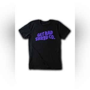 Get Rad Shred Co Tee. Master of Reality font.